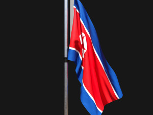 Flag of north korea 02 3D मॉडल
