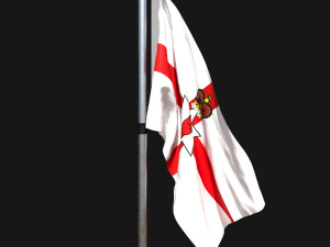 Flag of northern ireland 02 Model 3D