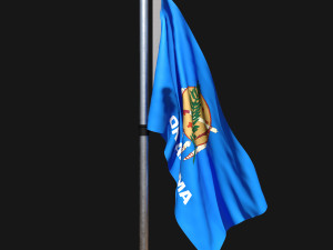 Flag of oklahoma 02 3D Model