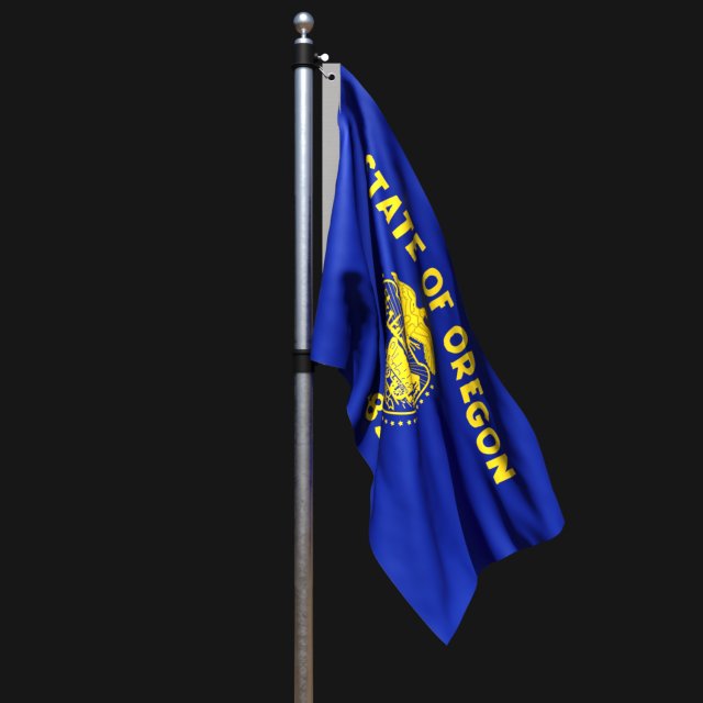 Flag of oregon 02 Modello 3D .c4d .max .obj .3ds .fbx .stl .blend 