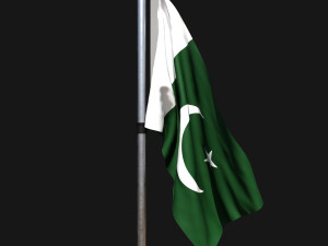 Flag of pakistan 02 3D Model