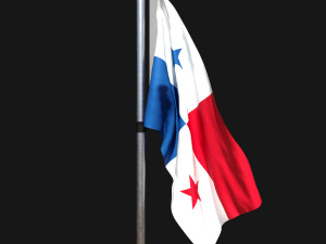 Flag of panama 02 3D Модель