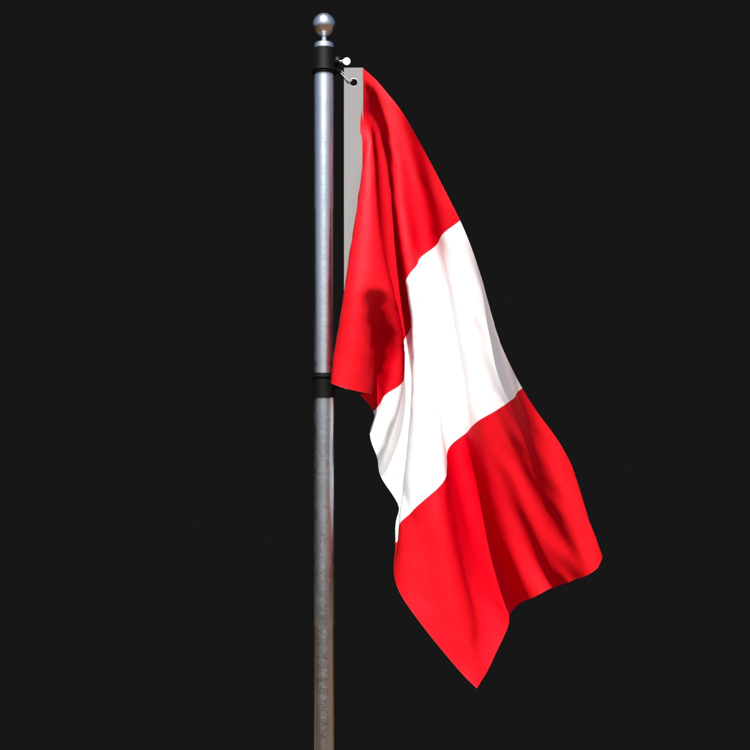 Flag of peru 02 3D Model .c4d .max .obj .3ds .fbx .stl .blend 