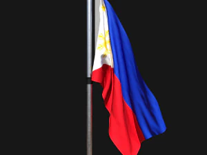 Bandiera delle Filippine 02 Modello 3D
