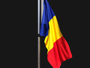 Flag of romania 02 Modelo 3D