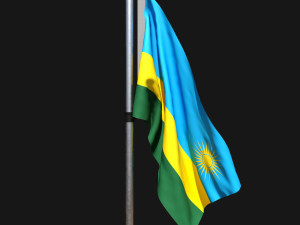 Flag of rwanda 02 Modelo 3D