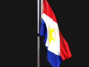 Flagge von Saba 02 3D Modell