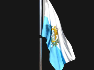 Bandera de san marino 02 Modelo 3D