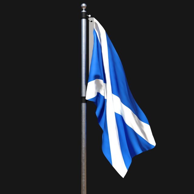 Flag of scotland 02 3Dモデル .c4d .max .obj .3ds .fbx .stl .blend 