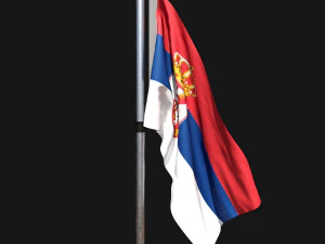 Vlag van Servi&euml; 02 3D Model