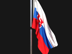 Flag of slovakia 02 Modelo 3D