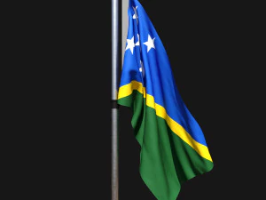 솔로몬 제도의 국기 02 3D 모델