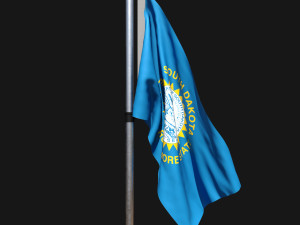 Flag of south dakota 02 3D Model
