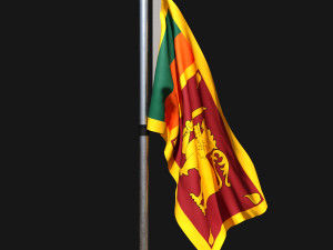 Flag of srilanka 02 3D Model