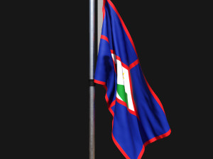 Flag of st eustatius 02 3D Model