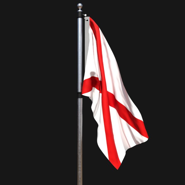 Flag of st patrick 02 3D Модель .c4d .max .obj .3ds .fbx .stl .blend