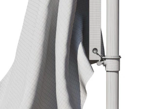 Flag of state of georgia 02 3D Model