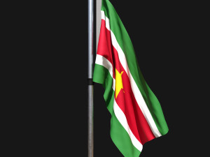Flag of suriname 02 3D Model