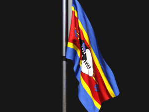 Flag of swaziland flag 02 Model 3D