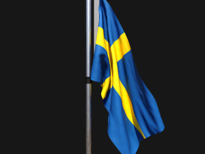 Flag of sweden 02 3D Модель