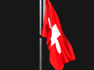 Flag of switzerl 02 Modèle 3D