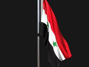 Flag of syria 02 3D Model