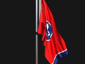 Flag of tennessee 02 Modelo 3D
