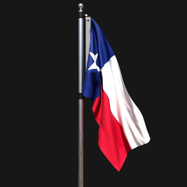 Flag of texas 02 Modello 3D .c4d .max .obj .3ds .fbx .stl .blend 