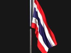 Flag of thailand 02 3D Model