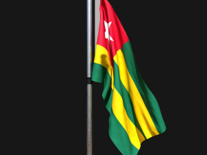 Flag of togo 02 3D Модель