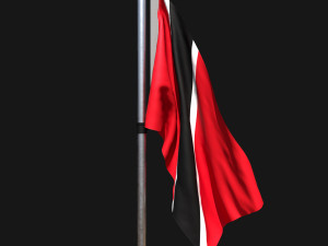 Flag of trinidad and tobago 02 Model 3D