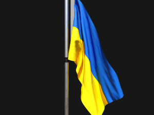 Flag of ukraine 02 3D Model