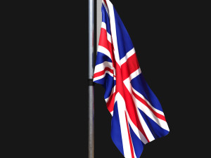 Flag of united kingdom 02 3D Model