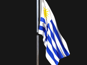 Flag of uruguay 02 3D Model