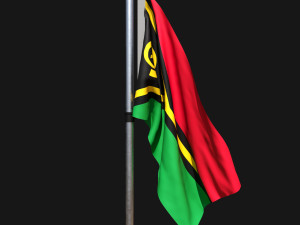Flag of vanuatu 02 3D Модель