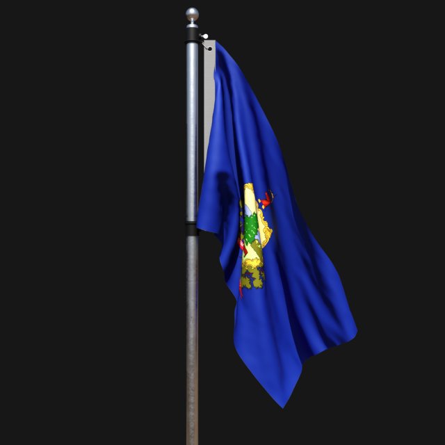 Flag of vermon 02 3D 모델 .c4d .max .obj .3ds .fbx .stl .blend 