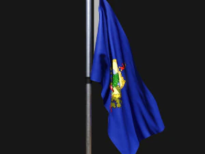 Bandiera del vermont 02 Modello 3D