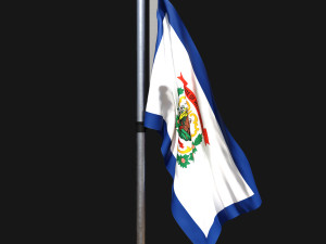 Flag of west virginia 02 3D Model