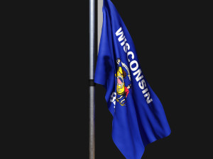 Flag of wisconsin 02 3D 모델