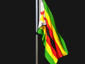 Flag of zimbabwe 02 Modello 3D