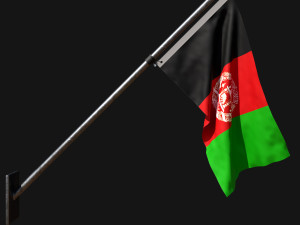 Flag of afghanistan 03 Modelo 3D