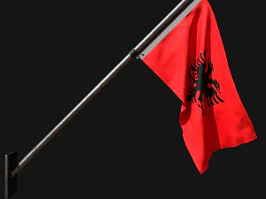 अल्बानिया का ध्वज 03 3D मॉडल