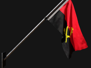 Flag of angola 03 3D Model
