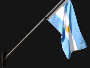 Bandiera dell'argentina 03 Modello 3D