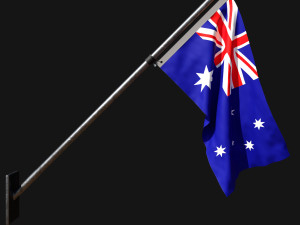 Flag of australia 03 3D Model