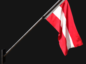 Flag of austria 03 3D Model