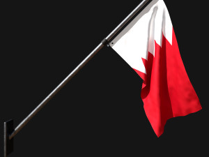 Flag of bahrain 03 3D मॉडल
