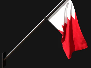 바레인의 국기 03 3D 모델