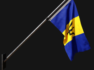 Flag of barbados 03 3D Model