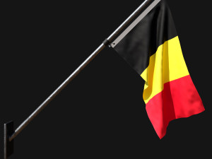 Flag of belgium 03 3D Model